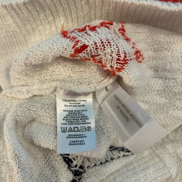 Loft Lou & Grey Star Pattern Sweater - White with Red and Blue Stars - Picture 8 of 9